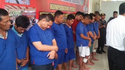 Poldasu Ringkus 17 Tersangka Kasus Narkoba 22,69 Kg Shabu