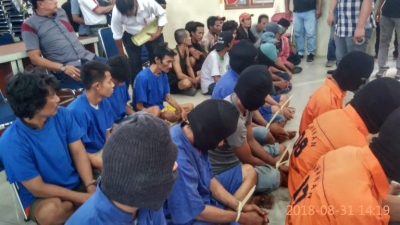 Kapolres Pelabuhan Belawan AKBP Ikhwan Lubis SH, MH Press Release Tangkapan Tindak Kriminal