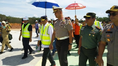kakorlantas  Polri Tinjau Pengerjaan Tol Terbanggi Besar Pematang Panggang Lampung