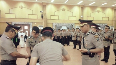 Kapolda Sumut Sertijab 5 Kapolres Di Aula Tribata Polda Sumut