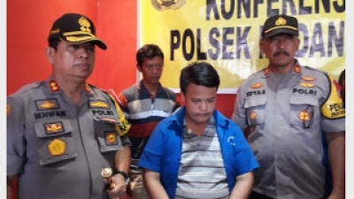 konferensi Pers Polsek Medan Labuhan, Berhasil Diringkus Kasus Sodomi 2 Bocah
