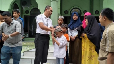 Kompol Eko Hartanto, Kasat Reskrim Polrestabes Medan Beri Taliasih ke Anak Yatim Piatu