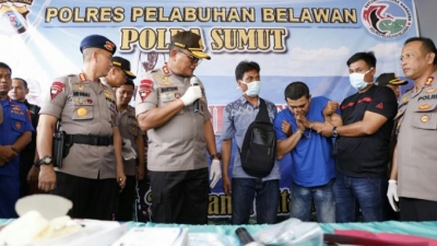 Polres Belawan Konfrensi Pers Di Rumah Sakit Bhayangkara, Kasus Narkotika