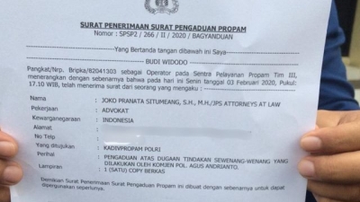 Kabaharkam Polri Komjen Agus Diadukan ke Propam