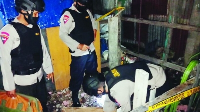 Jibom Gegana Polda Sumut Amankan Bom Mortir di Desa Bandar Klippa