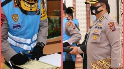 Kapolda Membubuhkan  Tandatangan Pakta Integritas Panitia Seleksi Dikreg Ke-30