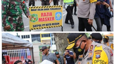 Operasi Yustisi Digelar Dalam Rangka Razia Masker, Kapolda Sumut Turun langsung Monitor