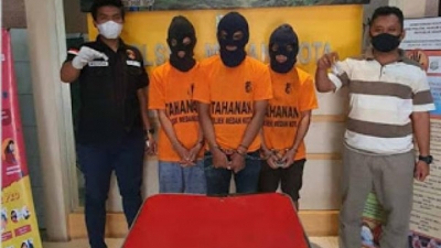 Ketiga Pecandu Narkoba,Jalan Teratai Medan Polonia Dibekuk Raskrim Polsek Medan Kota