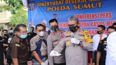 Polda Sumut Gelar Pemusnahan Narkotika Hasil Tangkapan September Hingga Oktober 2020