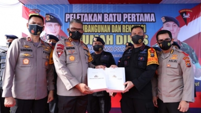 Peletakan Batu Pertama, Kapolda Sumut Dalam Pembangunan dan Renovasi Rumah Dinas Sat Brimob Polda Sumut