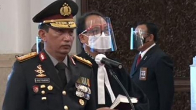 Presiden RI Jokowi Lantik Kapolri Jenderal Polisi Listyo Sigit Prabowo Gantikan Jenderal Idham Azis