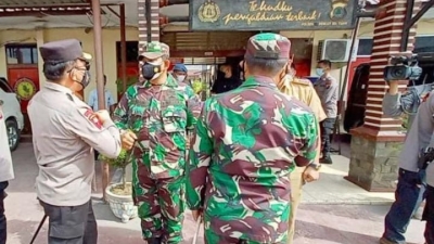 Kapolda Sumut dan Pangdam I/BB di Mapolsek Percut Sei Tuan Langsung Sambut Kapolsek AKP Janpiter