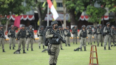 Kapolda Sumut Melepas Keberangkat Brimob Satgas Ops Amole 2021, BKO ke- Papua