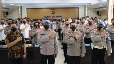 Kabid Propam Polda Sumut, Berikan Bimbingan Pembinaan Etika Profesi Polri di Polresta Deli Serdang