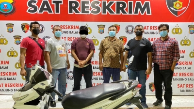 Tersangka Curanmor Buronan Sat Reskrim Polres Tanjung Balai Berhasil Ditangkap di Tanjung Ledong Sama Barang Bukti