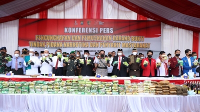 Polda Sumut, Berantas  Peredaran Ratusan Kilo Narkoba Jenis Sabu, Ganja dan Pil Ekstasi
