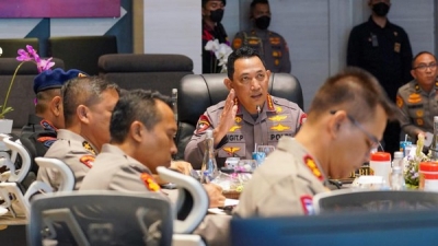 Kapolri Tinjau Command Center di Polda Bali, Dalam Rangka Kesiapan Pengamanan Penggelaran KTT G20