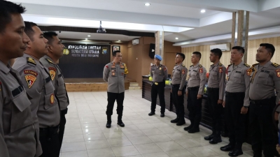 Kapolresta Deli Serdang Menerima Pamitan 16 Calon  Perwira Polisi