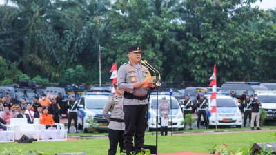 Apel Gelar Pasukan Operasi Mantap Brata 2024, Dipimpin Kapolda Sumut