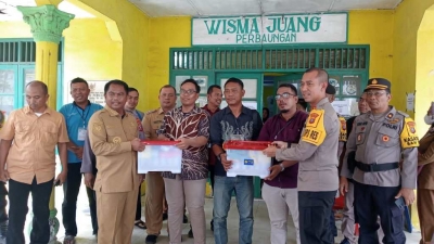 Kapolres Sergai. Mengecek Kesiapan Personel Dalam Pengamanan Kantor PPK Kec Perbaungan