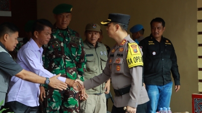 Kesiapan Akhir Polres Samosir Jelang Pengamanan Pemungutan Suara Ulang TPS 12 Pemilu 2024 Desa Pardomuan I Kec. Pangururan