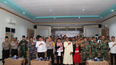 Sambut HUT Bhayangkara 78, Polres Tapteng Ikuti Doa Lintas Agama dari Mabes Polri