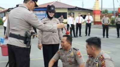 Polres Pelabuhan Belawan Gelar Korps Raport Kenaikan Pangkat