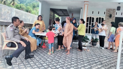 Posyandu Balita di  Kelurahannya Tetap Dipantau Bhabinkamtibmas Polres Sibolga