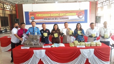 Jaringan Internasional Peredaran Narkoba Diungkap  Polresta Deli Serdang