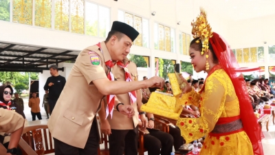 Kapolres Binjai Hadiri Pelantikan Pengurus Mabicab Gerakan Pramuka dan Pengurus Kwarcab Pramuka