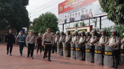 Jelang Pilkada Serentak 2024, Polres Asahan Laksanakan Apel Gelar Pasukan Operasi Mantap Praja Toba