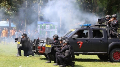 Pastikan Keamanan Pilkada 2024, Polres Aceh Tamiang Gelar Simulasi Sispamkota