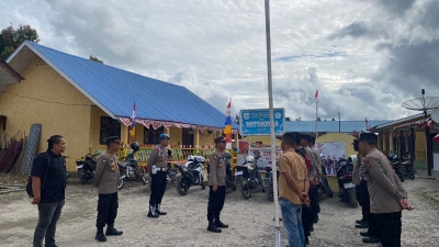 Apel Konsolidasi dan PAM Polres Pakpak Bharat Pendaftaran Cabup dan Cawabup Pakpak Bharat di Kantor KPU