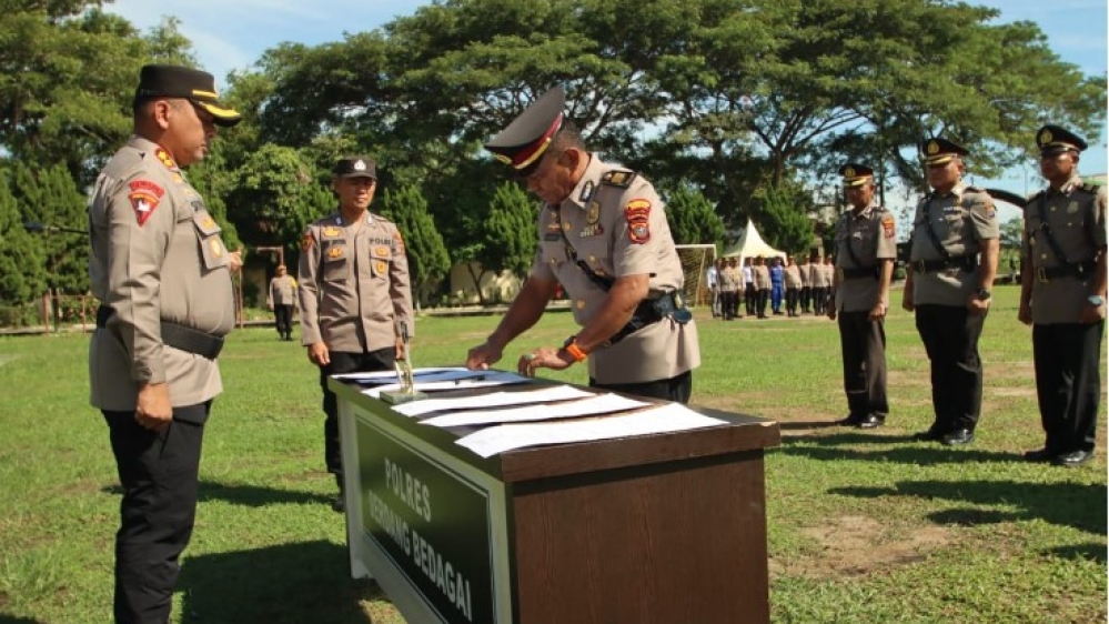 Polres Sergai Gelar Sertijab 6 Pejabat Utama