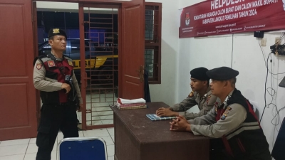 Jelang Pemilu 2024,Sat Samapta Polres Langkat Patroli Ke Kantor KPU Kabupaten Langkat
