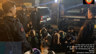 12 Geng Motor Dengan Sajam Diamankan Tim Patroli Presisi Polda Sumut