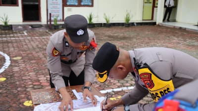 Sertijab Kabag Ops, Kasat Reskrim dan Kapolsek Salak, Dipimpin Kapolres Pakpak Bharat