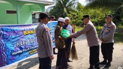 Peringati HUT Humas Polri ke-73, Polsek Dolok Masihul Polres Sergai Lakukan Bakti Sosial