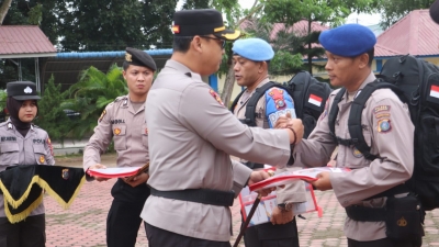 Apel Pergeseran Pasukan, Polres Langkat Siap Amankan TPS Pilkada 2024