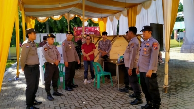 Kasat Samapta Polres Langkat, Turunkan Patroli Untuk Cek Personel Pengamanan PPK Kecamatan Sicanggang