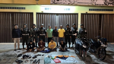 Denpom I/5 Medan Amankan, Keempat Pelaku Begal Terduga Pencurian di Jalan Bilal