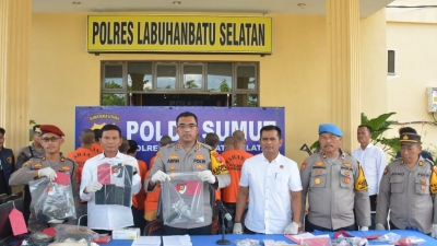 Perampokan Truk Tangki BBM Ungkap Polres Labusel, Ditangkap 5 Tersangka, 2 Buron