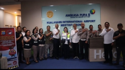 Operasi Lilin Toba 2024, Polresta Deli Serdang GelarTest Urine Para Awak Maskapai Penerbangan dan Masinis KAI di Bandara KNIA