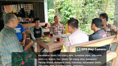 Kapolsek Sukaramai Ajak Masyarakat Untuk Waspadai Curah Hujan Cukup Tinggi, dan Atensi Kejahatan/Judi Online Lewat Handphone