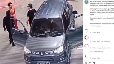 Pria Pengemudi Mobil Todongkan Pistol.ke Petugas SPBU di Rest Area Cibubur Diamankan Polisi