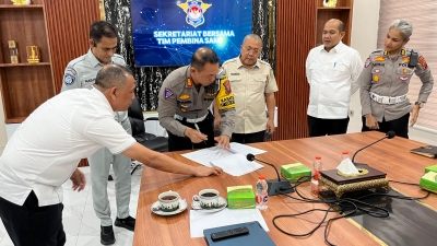 Kasatlantas dan Dirlantas Polda Sumut Hadir Sertijab Pengalihan Operasional BBN1 dan BBN2 Mutasi dari Samsat 