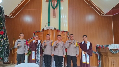 Polres Sibolga, Laksanakan Minggu Kasih, Sambangi Gereja GKPI Sibolga