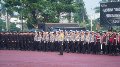 Kapolda Sumut Pimpin Apel Gelar Pasukan Operasi “Keselamatan Toba 2025”