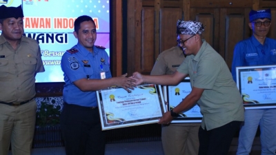 Lapas Banyuwangi Raih Penghargaan PWI Banyuwangi Kategori Inovasi Pengembangan Kreativitas Warga Binaan