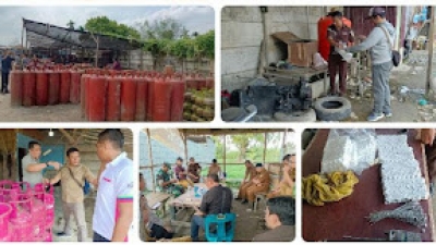 Dua Gudang Oplosan Gas Elpiji Subsidi di Gerebek BAIS TNI dan APH Serta Dipasang Police Line